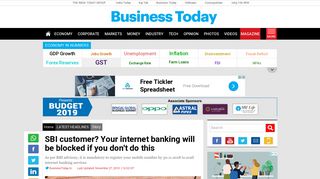 SBI customer? Your internet banking will be blocked if you don't do this