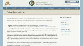 Online Reservations - California State Parks - CA.gov