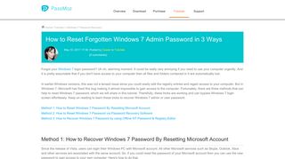 How to Reset Windows 7 Password in 3 Ways if You Forgot or Lost it