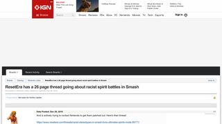 ResetEra has a 26 page thread going about racist spirit battles in ...