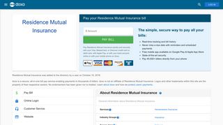 Residence Mutual Insurance: Login, Bill Pay, Customer Service and ...