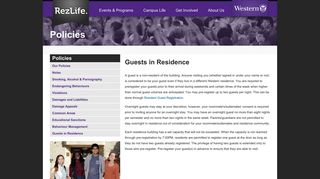Guests in Residence - RezLife - Western University
