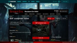 B5F computer room | Resident Evil Wiki | FANDOM powered by Wikia