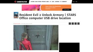Resident Evil 2 Unlock Armory | STARS Office computer USB drive ...