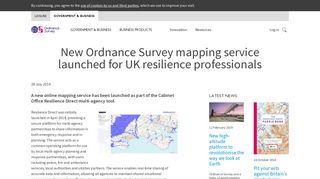 New Ordnance Survey mapping service launched for UK resilience ...
