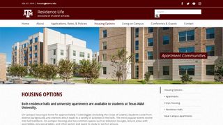 Housing Options – Residence Life | Texas A&M University