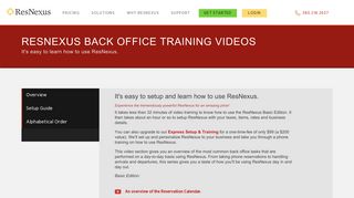 ResNexus Online Video Library