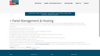Proprietary Panel Recruitment, Management and Hosting ...