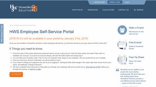HomeWork Solutions Online Employee Self-Service Portal