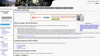 Miracle Synergy - Dark Souls Wiki
