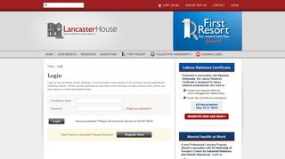Lancaster House | User | Login