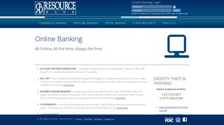 Online Banking - Resource Bank