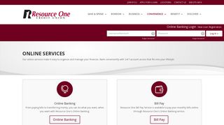 Online Services | Resource One - Resource One Credit Union
