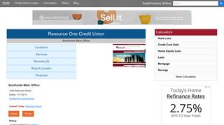Resource One Credit Union - Dallas, TX - Credit Unions Online