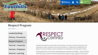 Respect Program | Foothills School Division