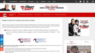 Respect in Sport Program | FAQ for Coaches and Activity Leaders