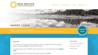 NMRRF Login - New Mexico Community Foundation
