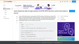 php - send response data to login packet of GT06 GPS device to send ...