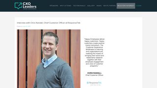 Interview with Chris Randall, Chief Customer Officer at ResponseTek ...