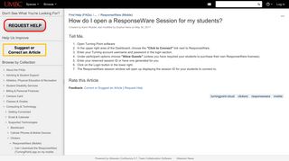 How do I open a ResponseWare Session for my students? - Find Help ...