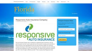 Responsive Auto Insurance Company - Florida Insurance Quotes
