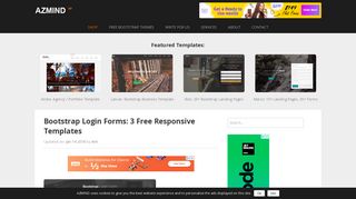 Bootstrap Login Forms: 3 Free Responsive Templates | AZMIND