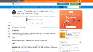 How to Create Responsive Website Using ASP.Net With Bootstrap