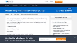 Mikrotik Hotspot Responsive Custom login page | Graphic Design ...