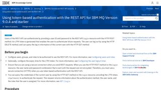 Using token-based authentication with the REST API for IBM MQ ...