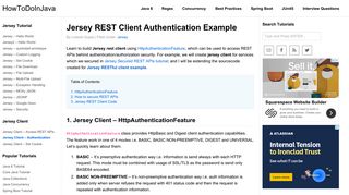 Jersey REST Client Authentication Example - HowToDoInJava