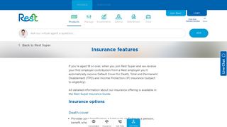 Insurance features | Rest Super