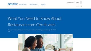 What You Need to Know About Restaurant.com Certificates | NEA ...