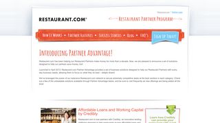Partner Advantage - Restaurant.com - New diners. More money. No ...