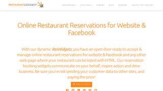 Online Restaurant Reservations | RestaurantConnect