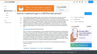 How do I implement login in a RESTful web service? - Stack Overflow