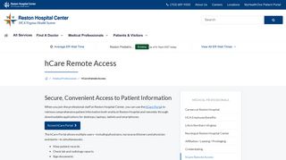 hCare Remote Access | Reston Hospital Center