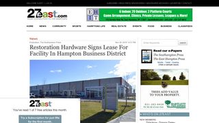 Restoration Hardware Signs Lease For Facility In Hampton Business ...