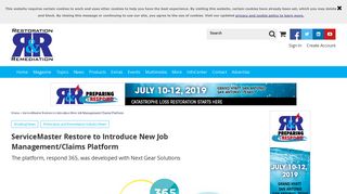 ServiceMaster Restore to Introduce New Job Management/Claims ...