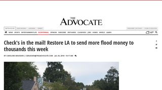 Check's in the mail! Restore LA to send more flood money to ...