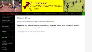 Results HQ | Hamersley Little Athletics Centre