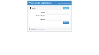 LabResults.net: Log In