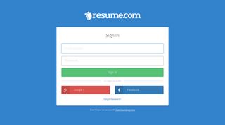 Login - Resume.com - Resume Builder