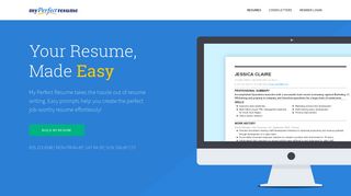 Resume Builder : Free Resume Builder : MyPerfectResume.com