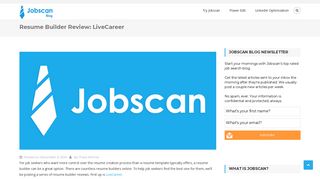 Resume Builder Review: LiveCareer - Jobscan
