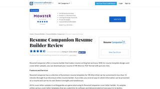 2019 Resume Companion Reviews: Resume Builders