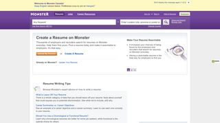 Resume on Monster