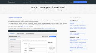 How to create your first resume? - Resumonk