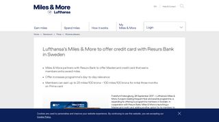 Lufthansa's Miles & More to offer credit card with Resurs Bank in ...