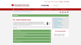 GIC - Generic Instructor Course - Resuscitation Council