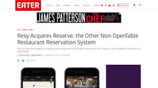 Restaurant Reservation App Resy Acquires Reserve, a Longtime ...
